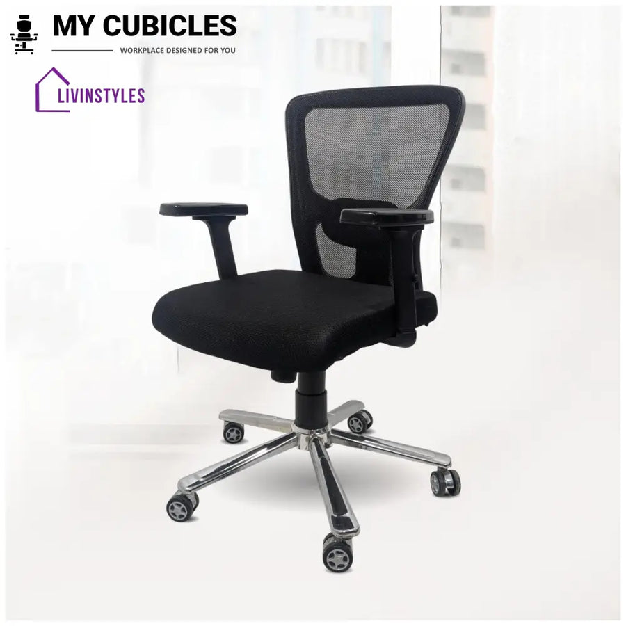 AeroFlex Black Mesh Low Back Office Chair | Scorpio Base
