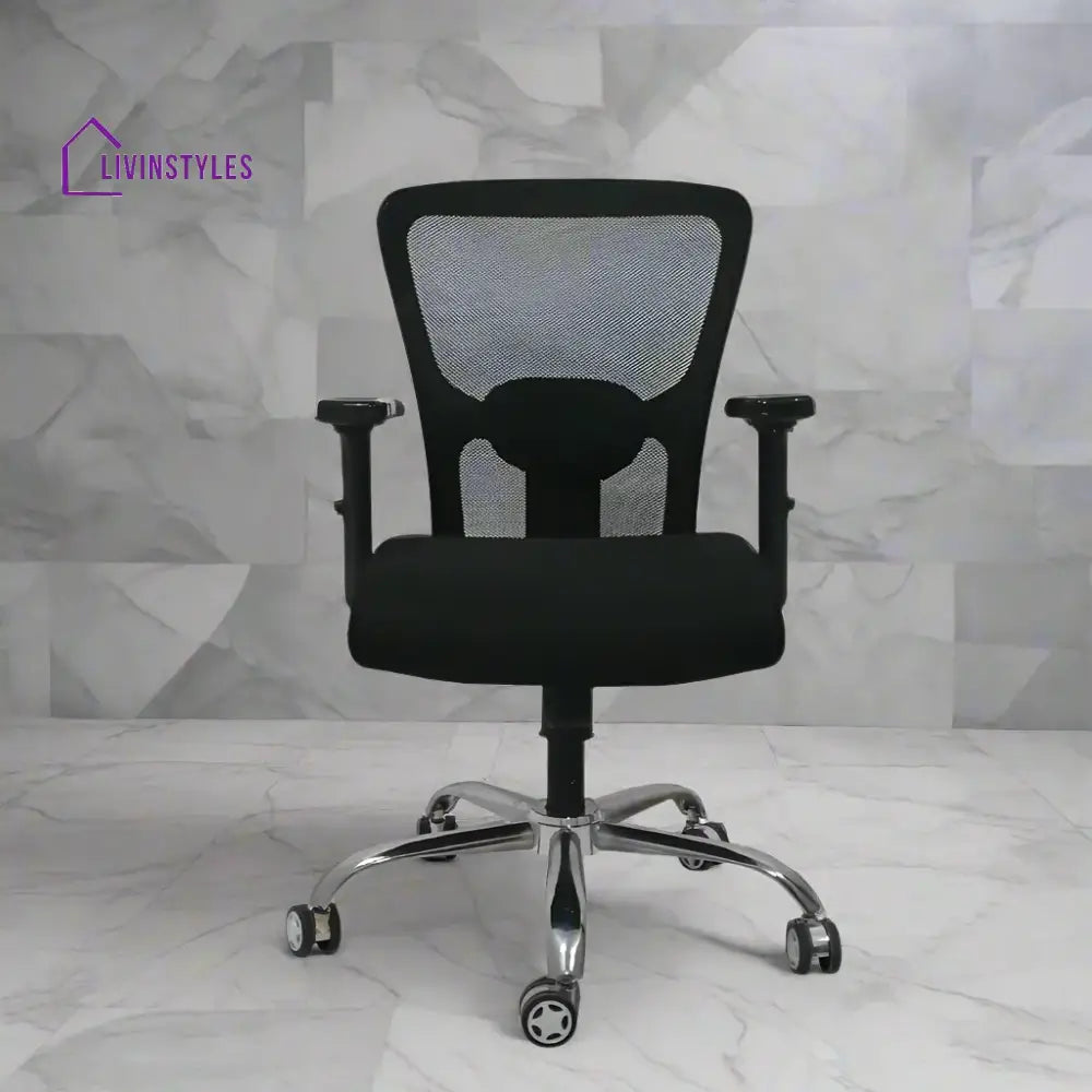 AeroFlex Black Mesh Low Back Office Chair | Spider Base Low Back Office Chair
