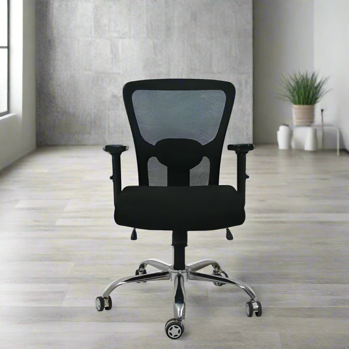 AeroFlex Black Mesh Low Back Office Chair | Spider Base Low Back Office Chair