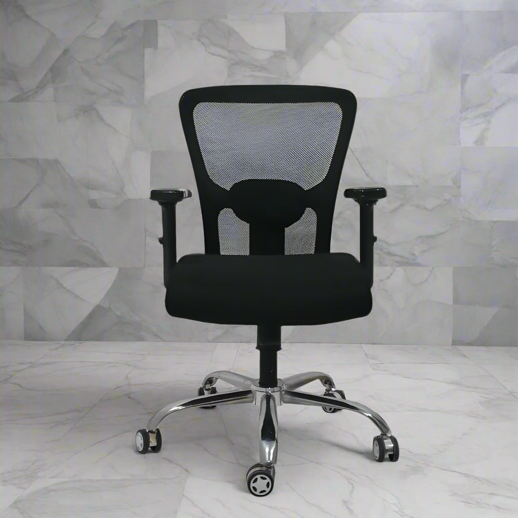 AeroFlex Black Mesh Low Back Office Chair | Spider Base Low Back Office Chair