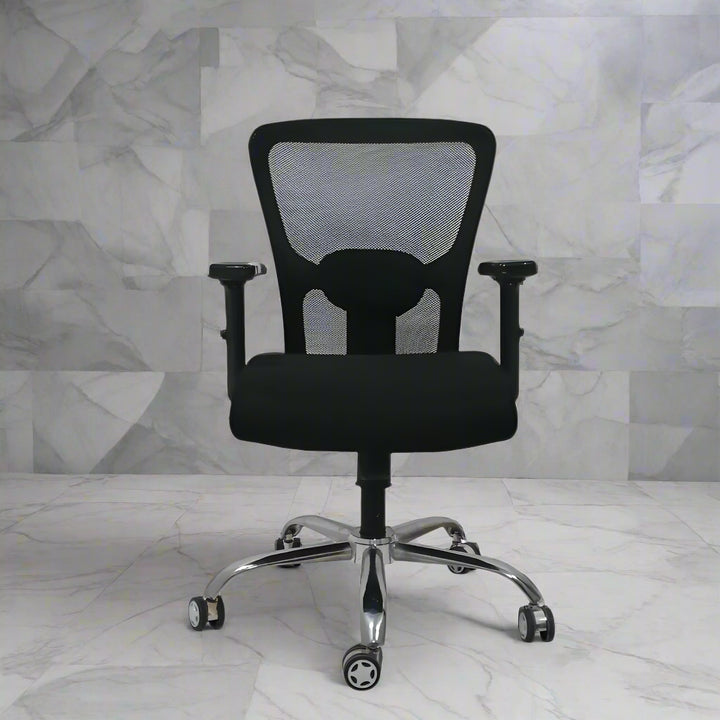 AeroFlex Black Mesh Low Back Office Chair | Spider Base Low Back Office Chair