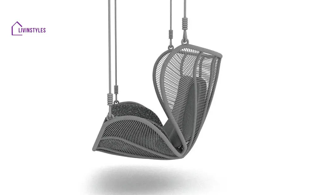 Agata Single Seater Hanging Swing Without Stand For Balcony Garden Swing (Dark Grey) - Swings