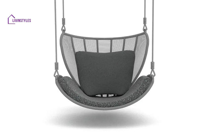 Agata Single Seater Hanging Swing Without Stand For Balcony Garden Swing (Dark Grey) - Swings