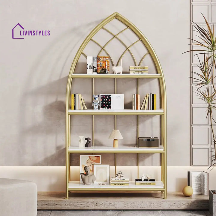 Agata Stainless Steel Bookshelves | Storage Shelves - Single