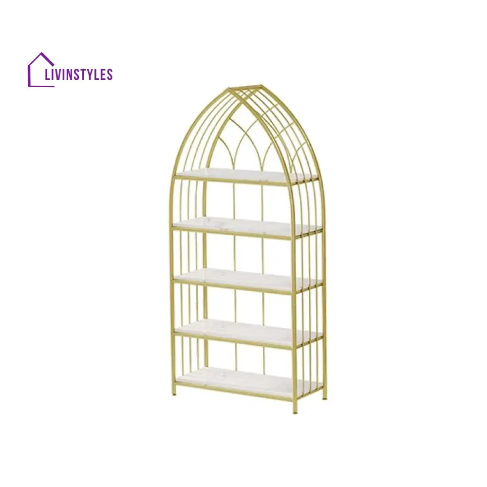 Agata Stainless Steel Bookshelves | Storage Shelves - Single