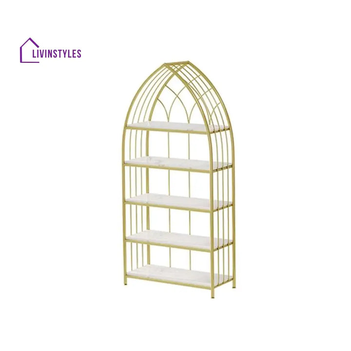 Agata Stainless Steel Bookshelves | Storage Shelves - Single