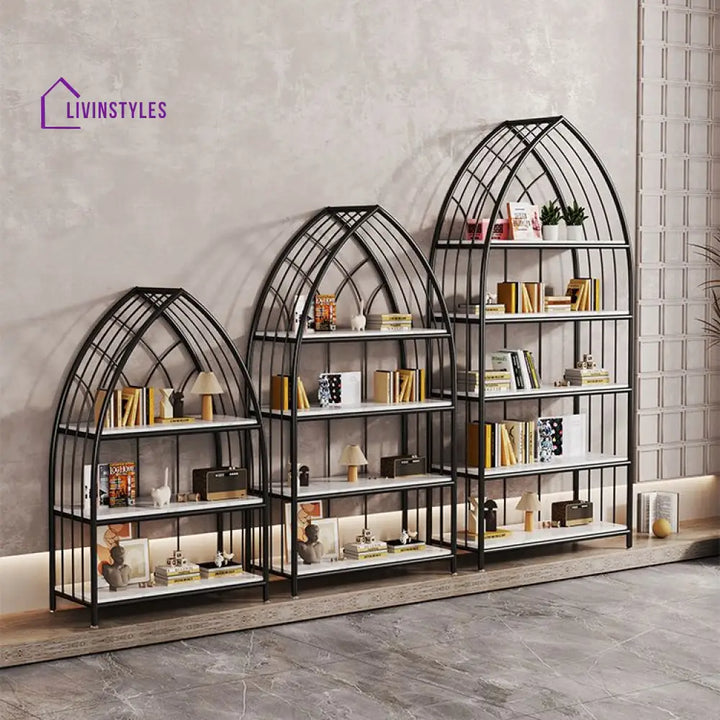 Agata Stainless Steel Bookshelves | Storage Shelves - Single
