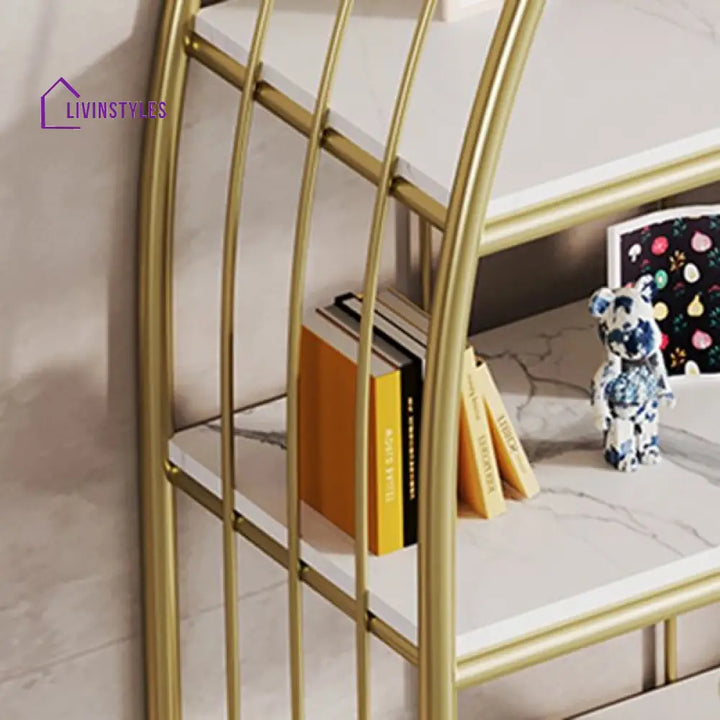 Agata Stainless Steel Bookshelves | Storage Shelves - Single