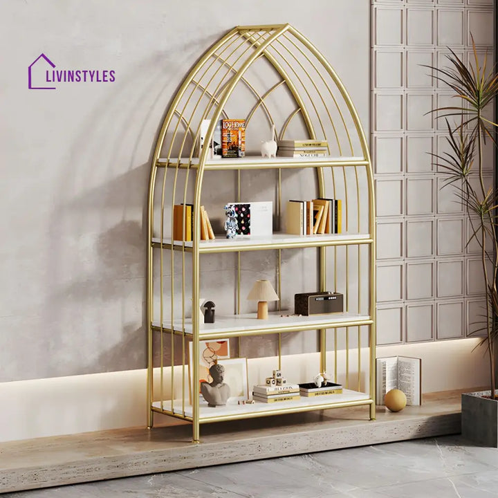 Agata Stainless Steel Bookshelves | Storage Shelves - Single