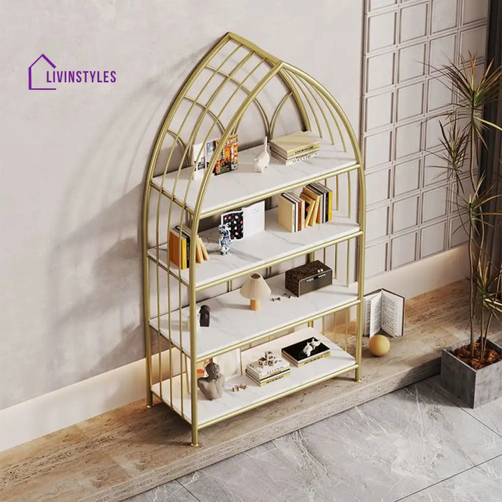 Agata Stainless Steel Bookshelves | Storage Shelves - Single