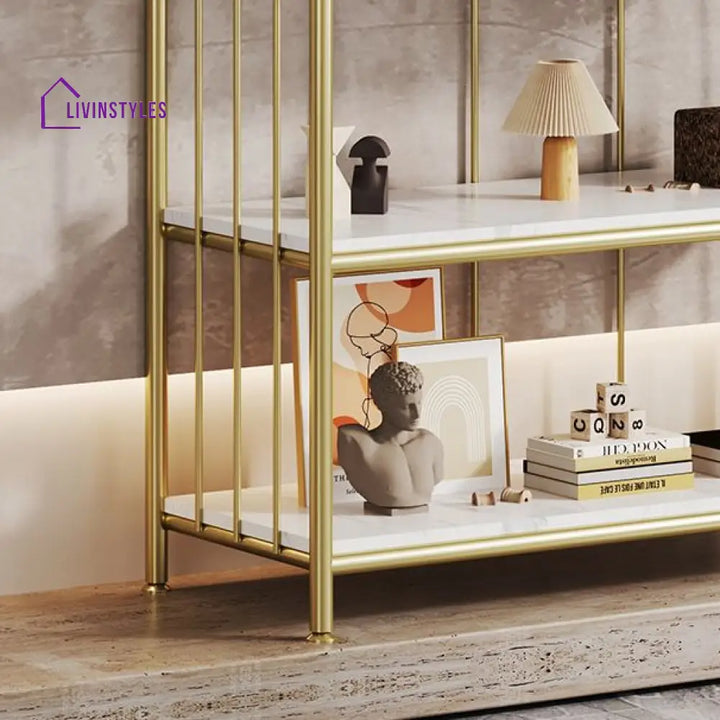 Agata Stainless Steel Bookshelves | Storage Shelves - Single