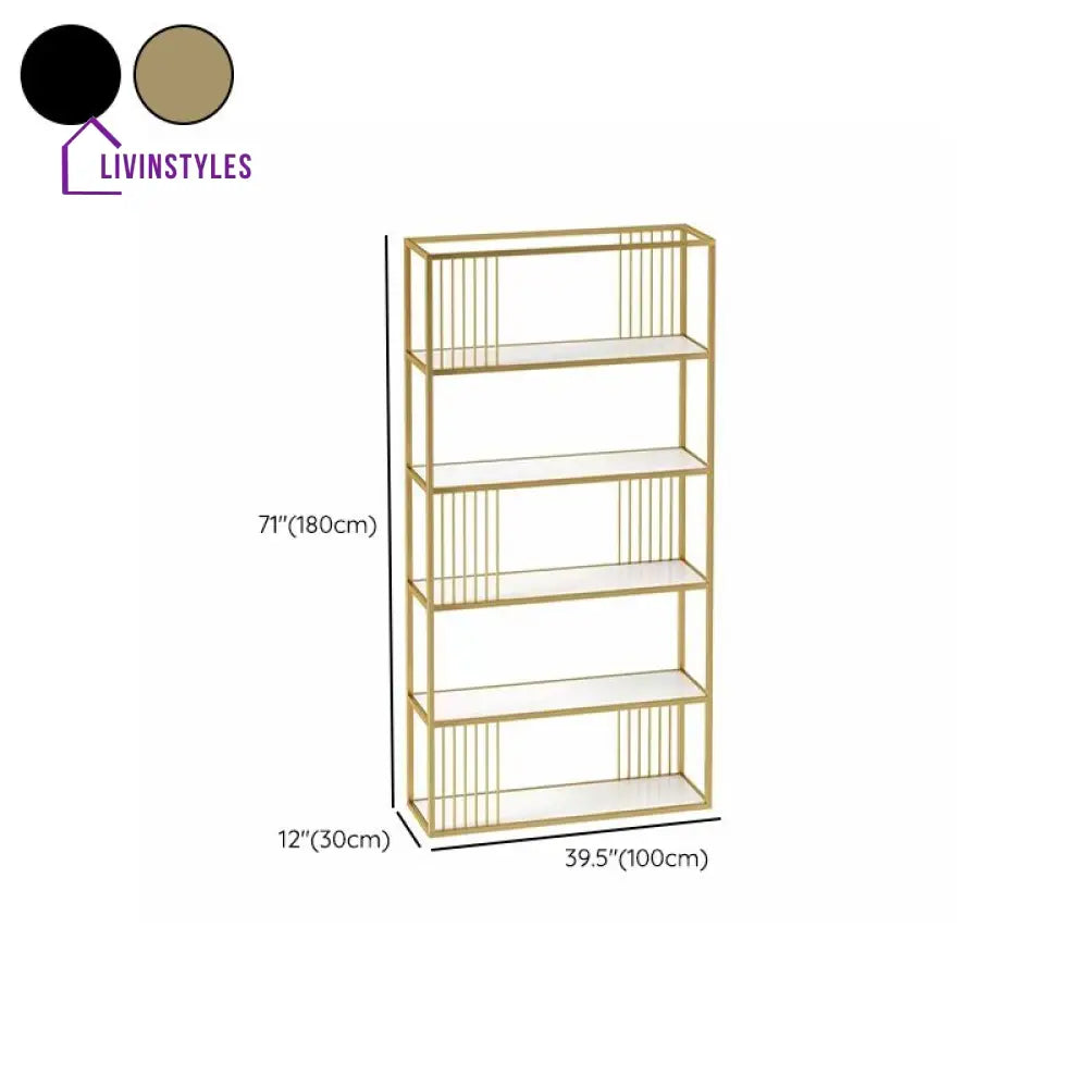 Agata Stainless Steel Frame Storage Shelves | Bookshelves