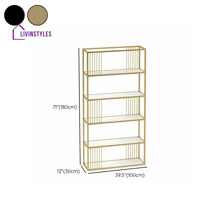 Agata Stainless Steel Frame Storage Shelves | Bookshelves
