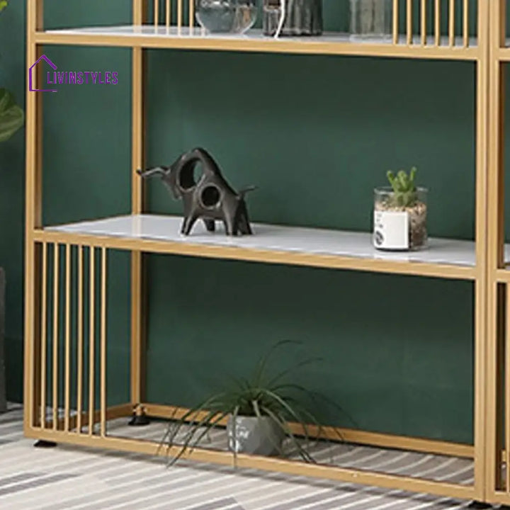 Agata Stainless Steel Frame Storage Shelves | Bookshelves