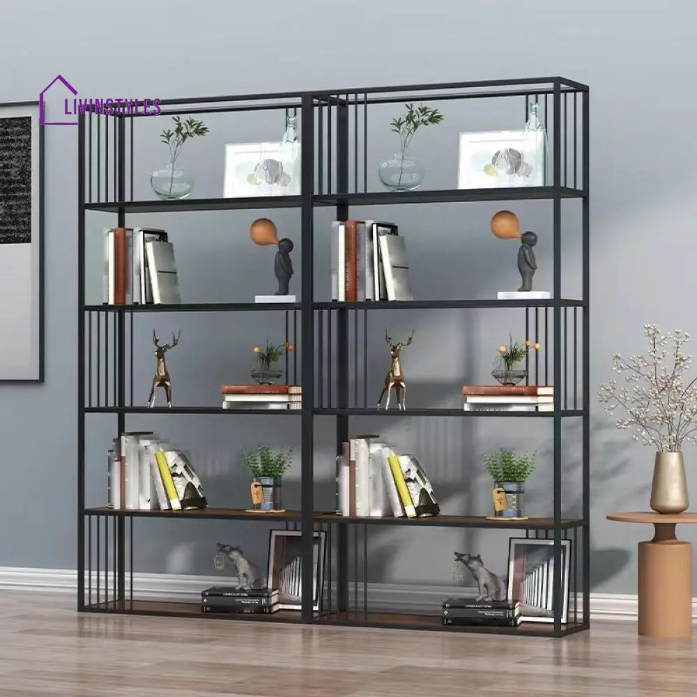 Agata Stainless Steel Frame Storage Shelves | Bookshelves