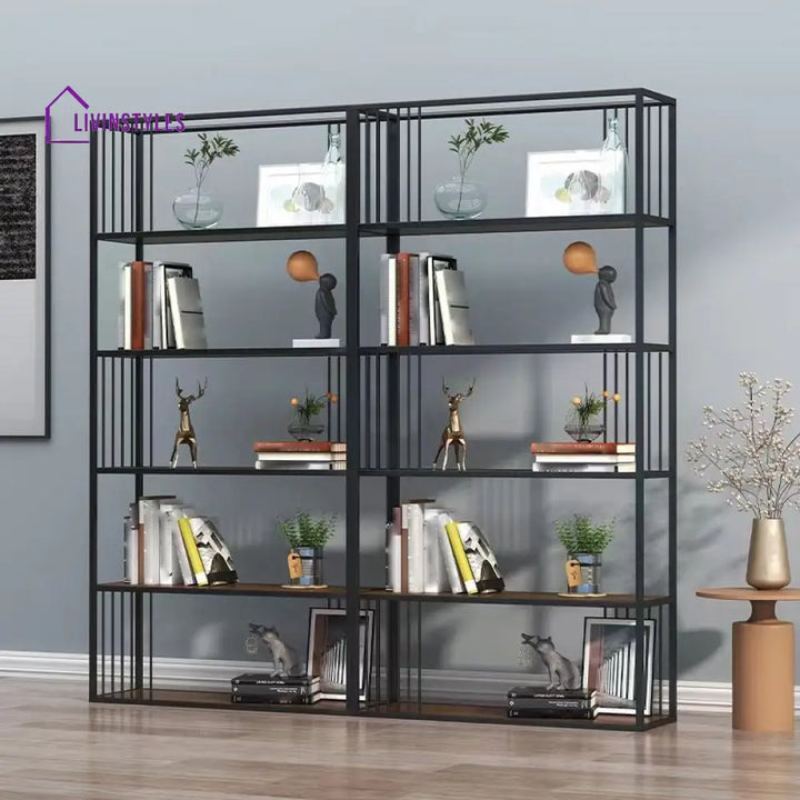 Agata Stainless Steel Frame Storage Shelves | Bookshelves