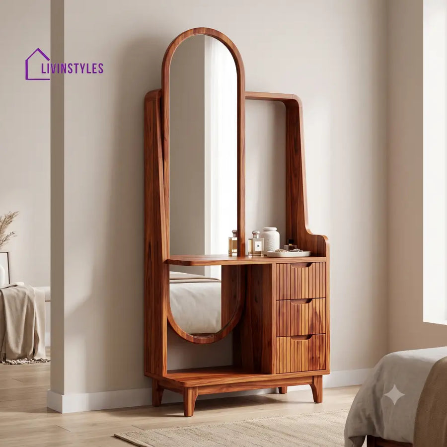 Agathe Premium Solid Wood Dressing Table for Bedroom | New Designer Dressing Unit