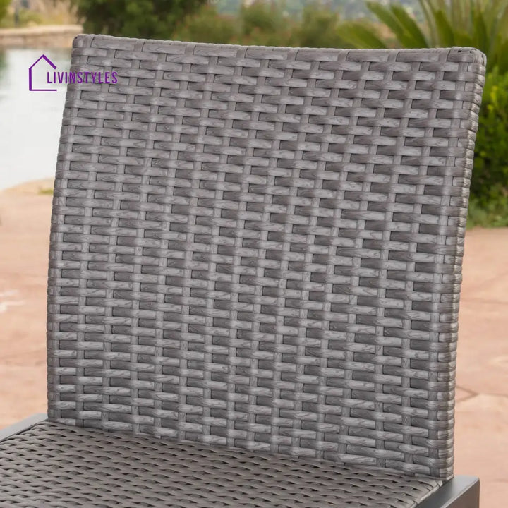 Agnese Outdoor Patio Bar Chair 4 Chairs For Balcony (Grey) - Bar Sets