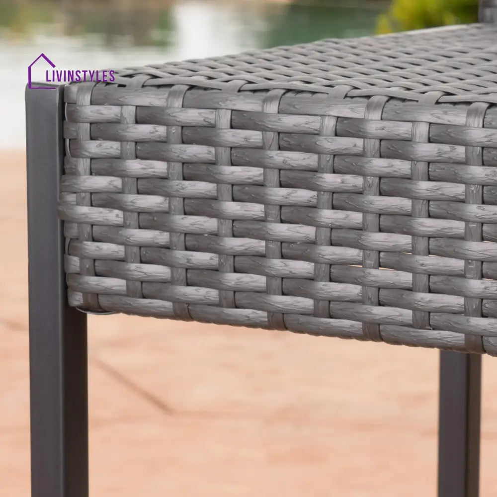 Agnese Outdoor Patio Bar Chair 4 Chairs For Balcony (Grey) - Bar Sets