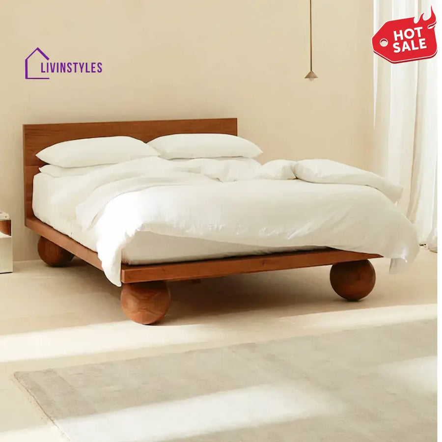 Agneta Solid Wood Bed