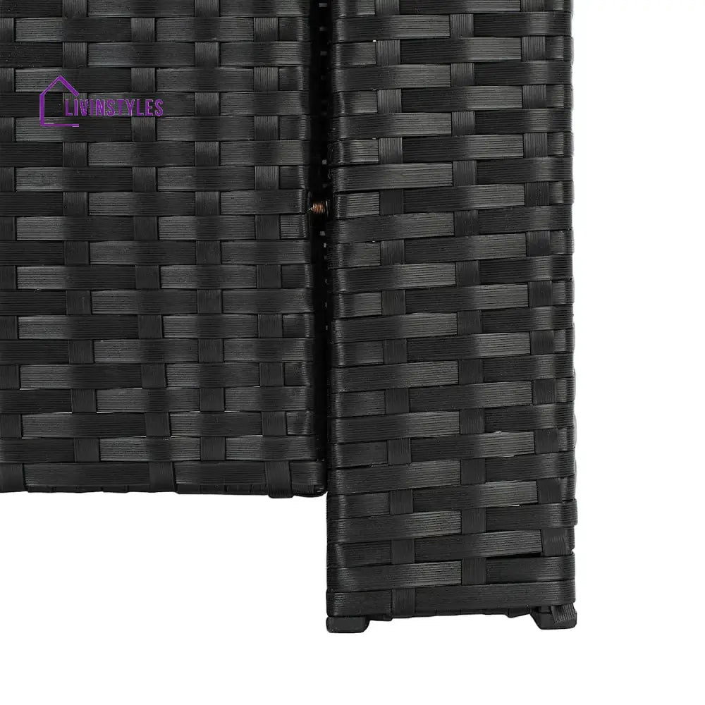 Agnieszka 5-Piece Wicker Patio Conversation Set (Black/White) - Sofa Set