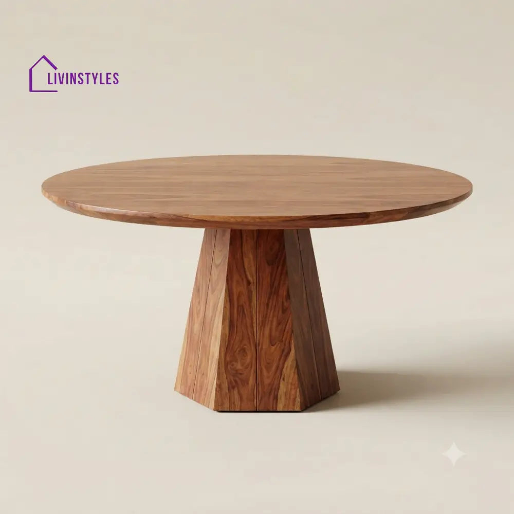 Agrima Wooden Round Dining Table