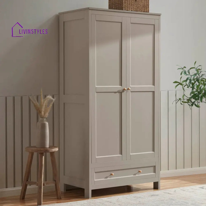 Agustín 2 Door Wardrobe with Drawer Wardrobe