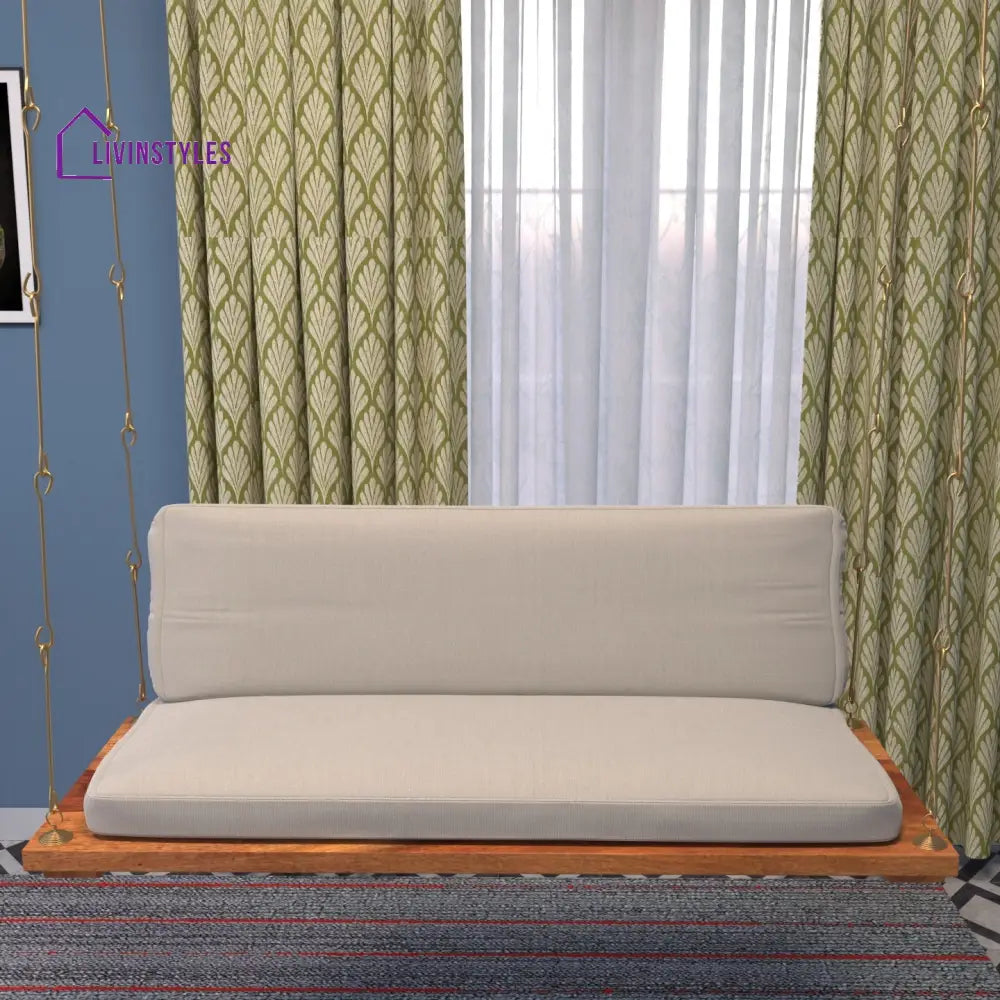 Ahana Sweden Soft Touch Upholstery Wooden Swing for Home Swing