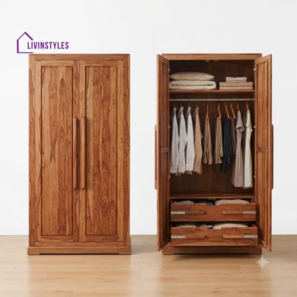Ahana Wooden Wardrobe for Clothes | Cupboard for Clothes