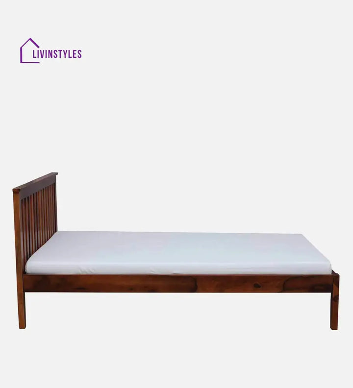 Ahmad Sheesham Wood Queen Size Bed In Honey Finish