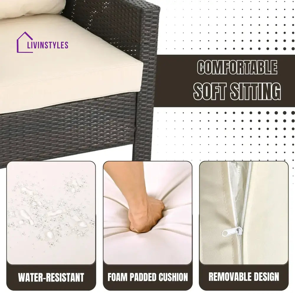 Ai Diya 1-Piece Outdoor Wicker Single Seater Sofa - Sofa Set