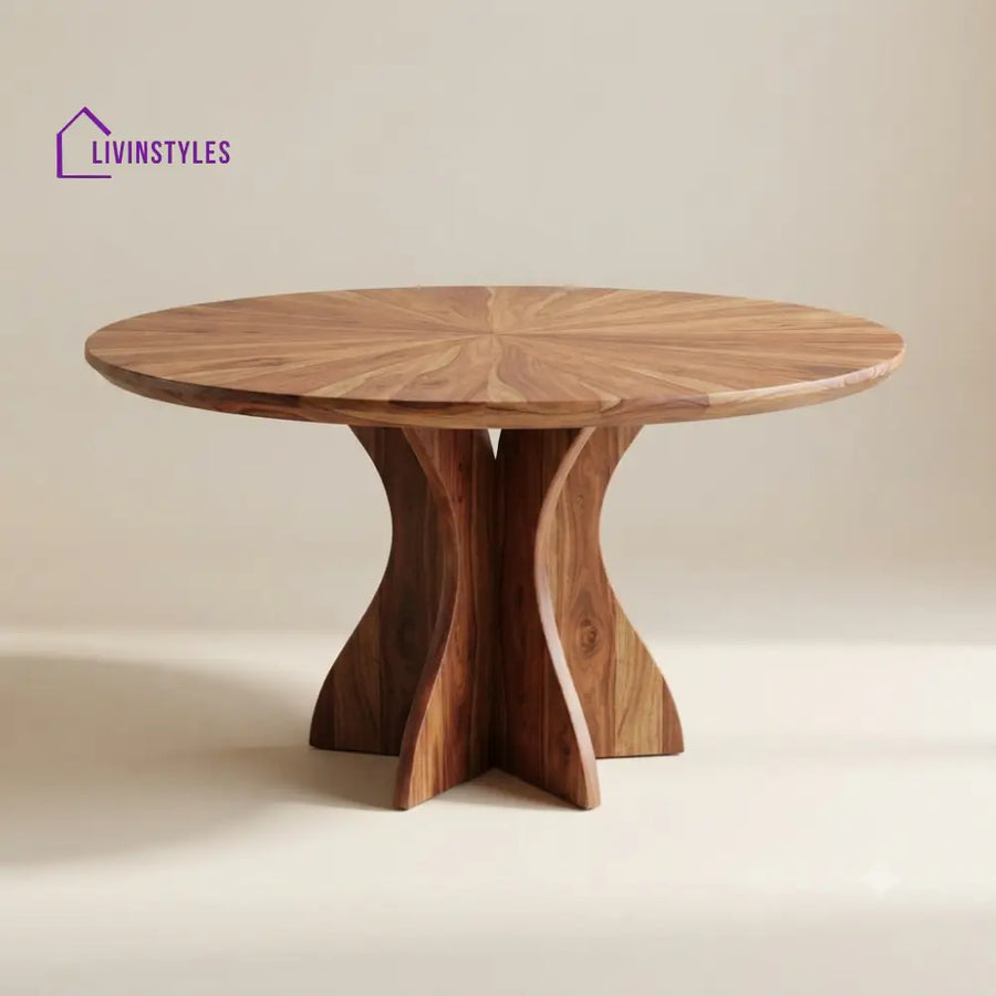 Aikya Wooden Round Dining Table