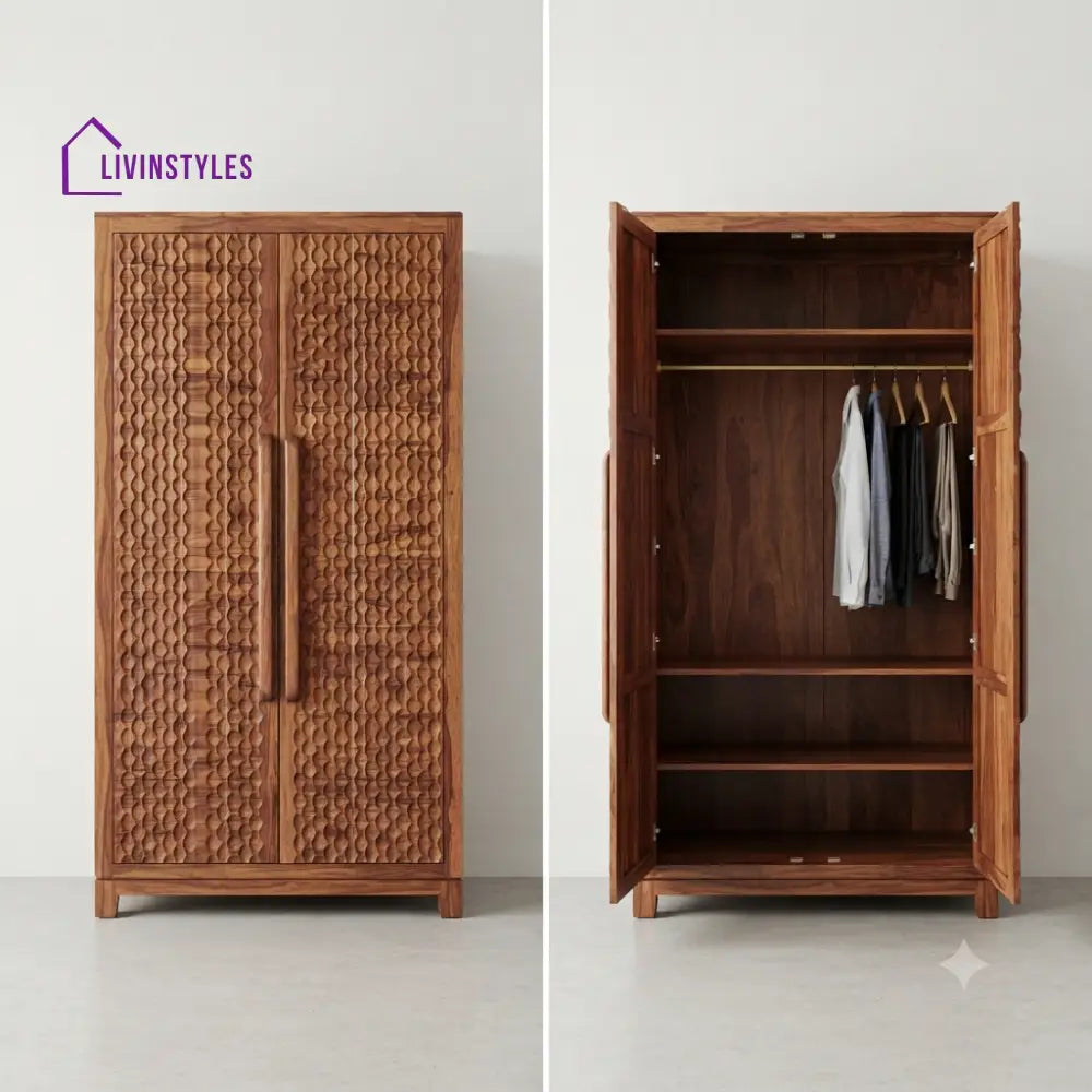 Aikya Wooden Wardrobe for Clothes | Cupboard for Clothes