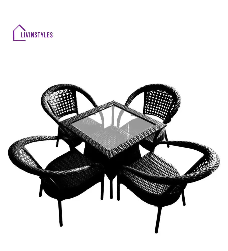 Aiman Outdoor Patio Seating Set 4 Chairs and 1 Table Set - Coffee Table Sets