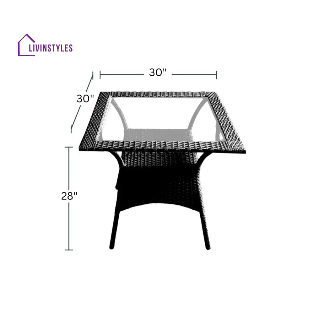Aiman Outdoor Patio Seating Set 4 Chairs and 1 Table Set - Coffee Table Sets