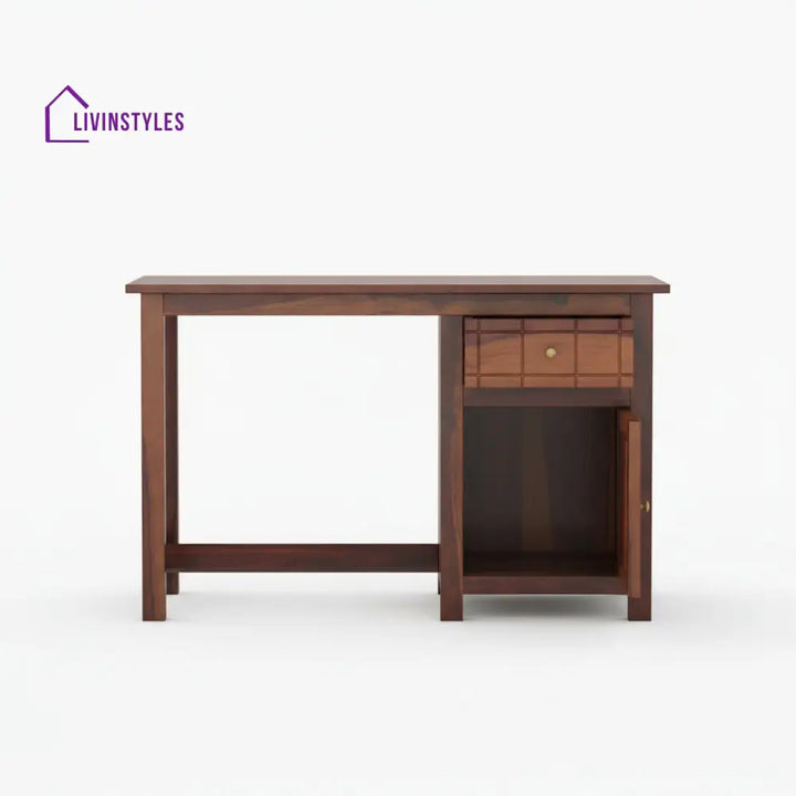 Ainhoa sheesham wood study table with drawer and storage