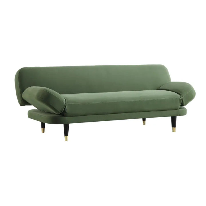 Solna 2-Seater Sofa Bed Moss Green Velvet Sofa Beds