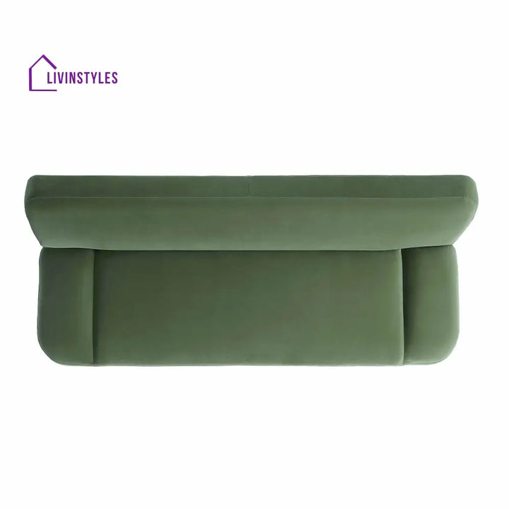 Solna 2-Seater Sofa Bed Moss Green Velvet Sofa Beds