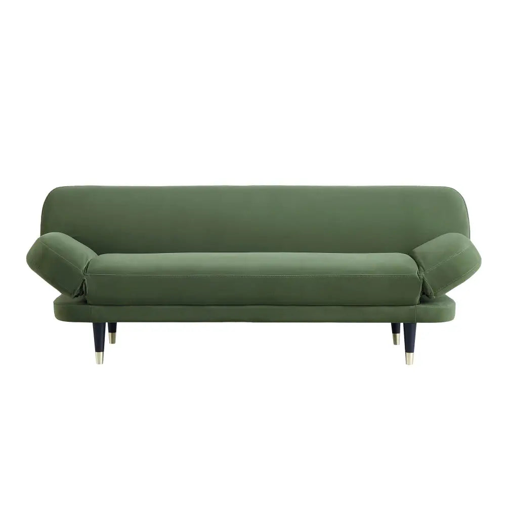 Solna 2-Seater Sofa Bed Moss Green Velvet Sofa Beds
