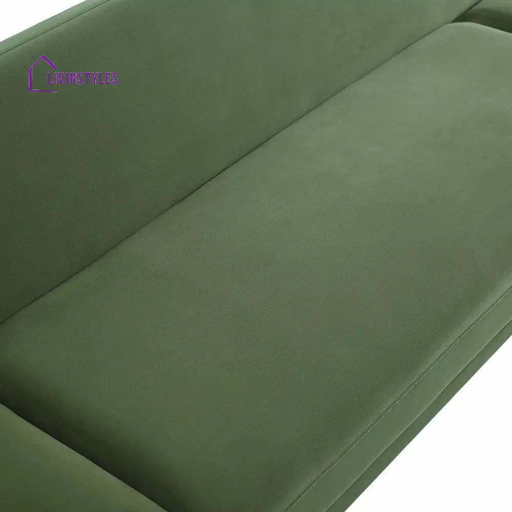 Solna 2-Seater Sofa Bed Moss Green Velvet Sofa Beds