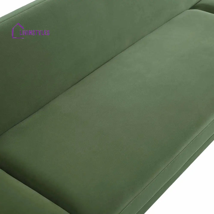 Solna 2-Seater Sofa Bed Moss Green Velvet Sofa Beds