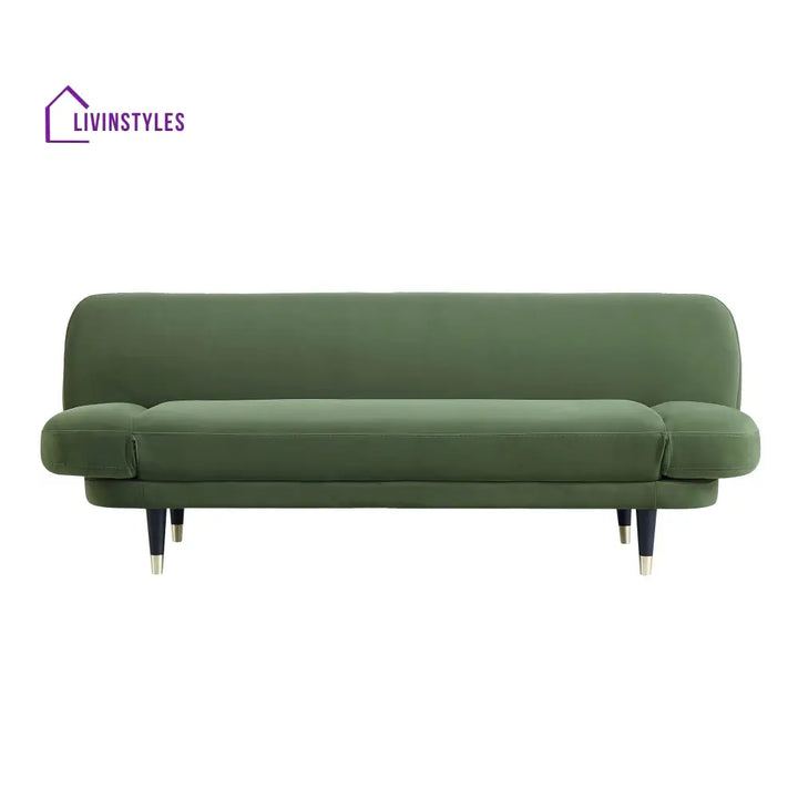 Solna 2-Seater Sofa Bed Moss Green Velvet Sofa Beds