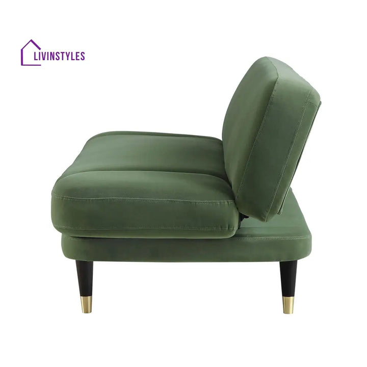 Solna 2-Seater Sofa Bed Moss Green Velvet Sofa Beds