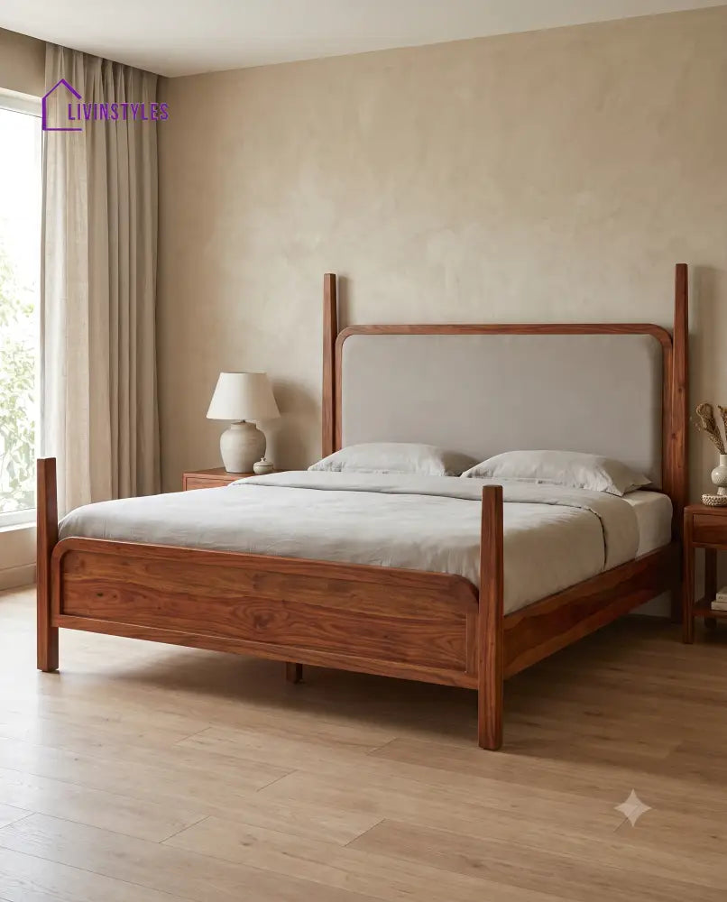 Aishwarya Wooden Bed | Solid Wood Double Bed | Wooden King size bed & Wooden Queen size bed