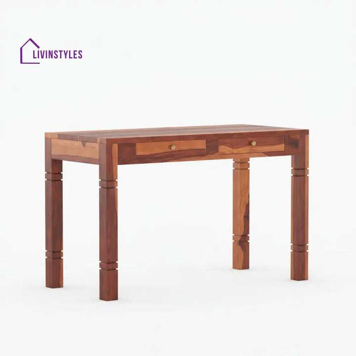 Aitana sheesham wood study table with drawers