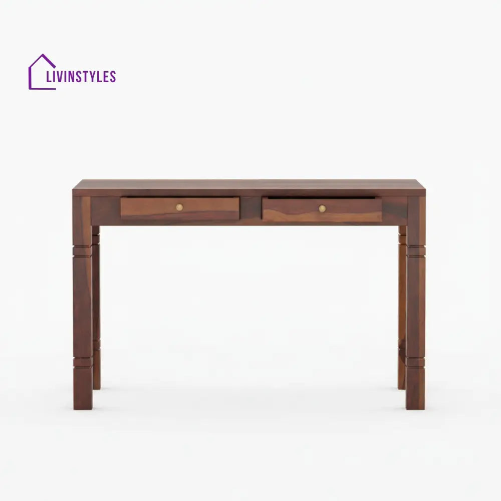 Aitana sheesham wood study table with drawers