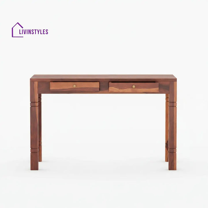 Aitana sheesham wood study table with drawers