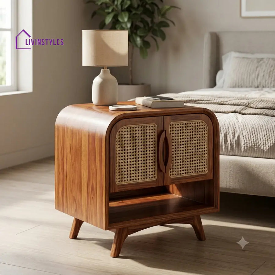 Ajoke Premium Wooden Bedside Table | Side Table for Bedroom