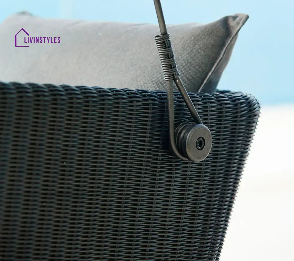 Akay Three Seater Hanging Swing With Stand For Balcony Garden Swing (Black) - Swings