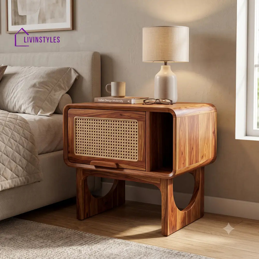 Akinyi Premium Wooden Bedside Table | Side Table for Bedroom